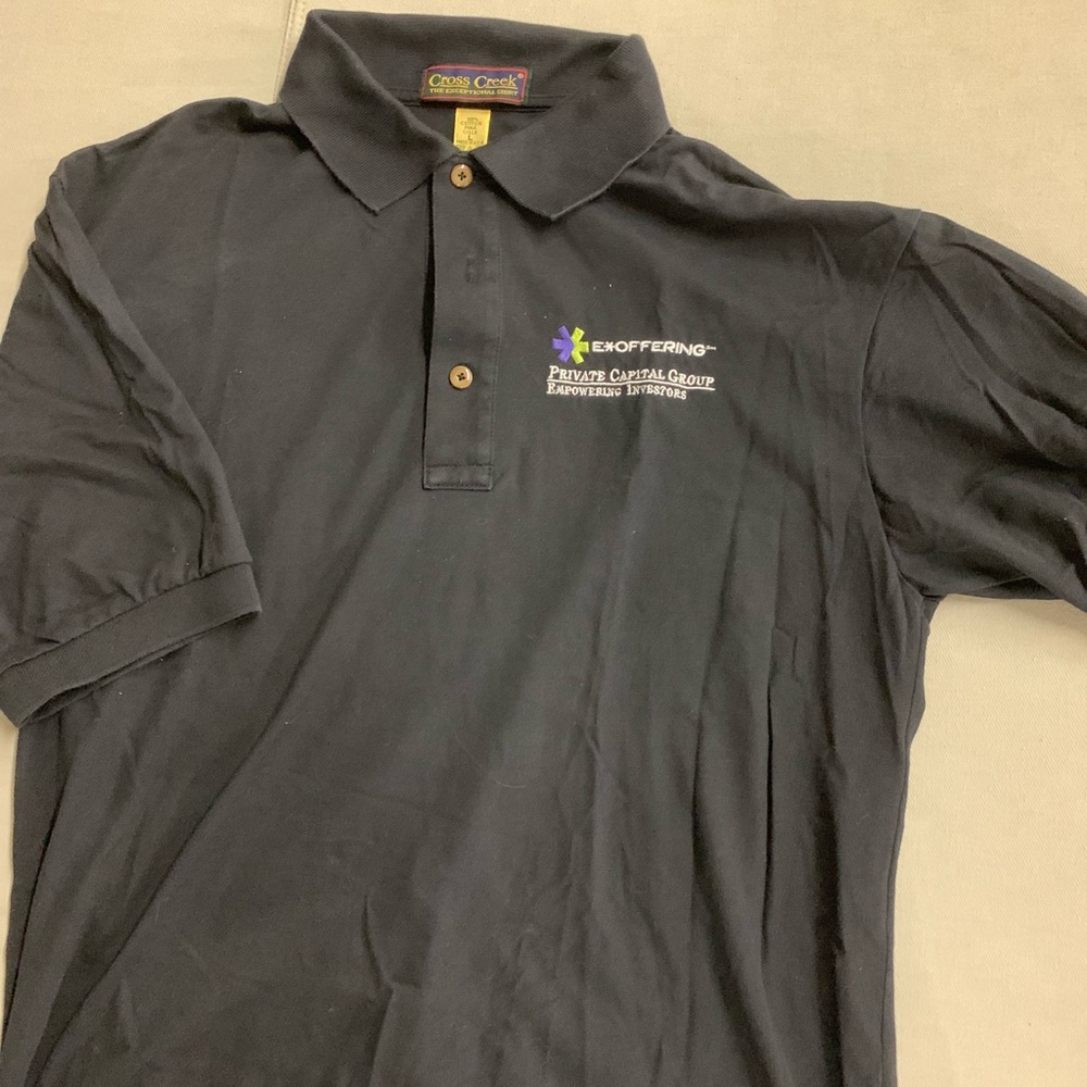 E*Offering Private Equity Polo Shirt Black Large